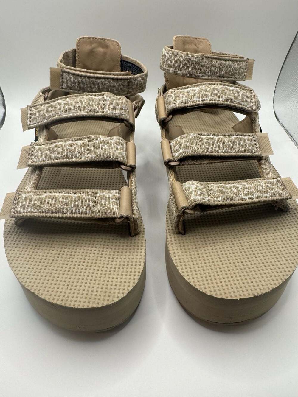 Teva Women's Flatform Mevia Sandals in Dorinda Sesame Multi 9 - Picture 3 of 10